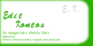 edit kontos business card